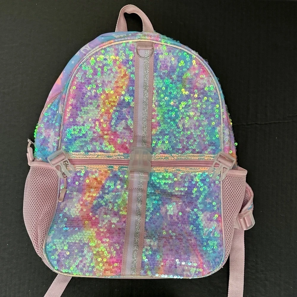 Sparkly Unicorn Kids Backpack - Pink and Multicolor